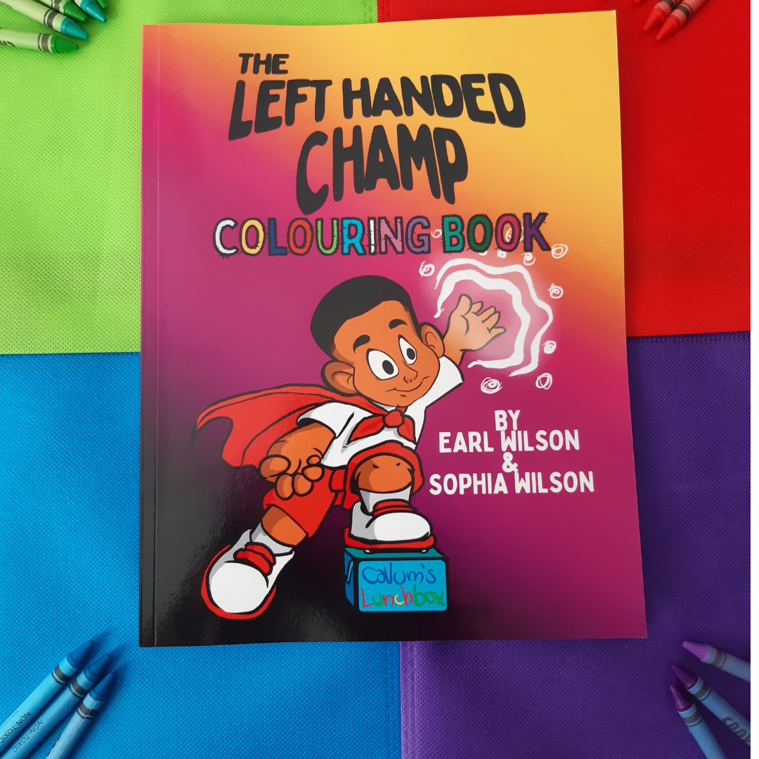 The Left-handed Champ Colouring book